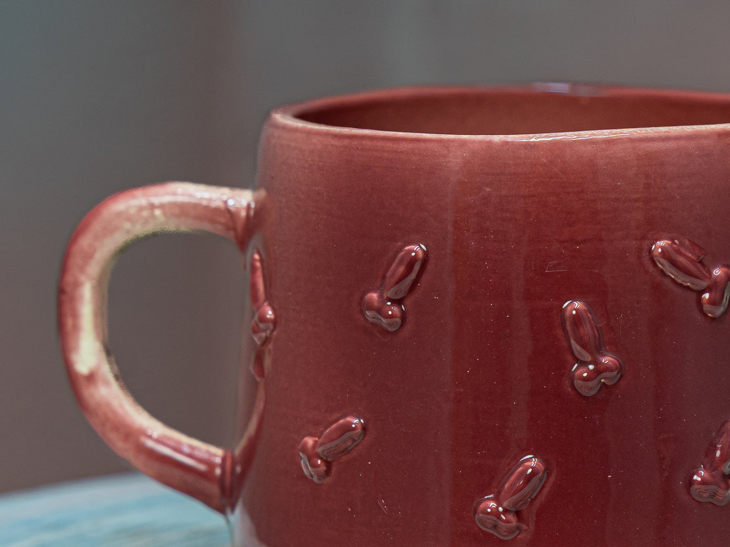 Mug Covered with Penis Pattern