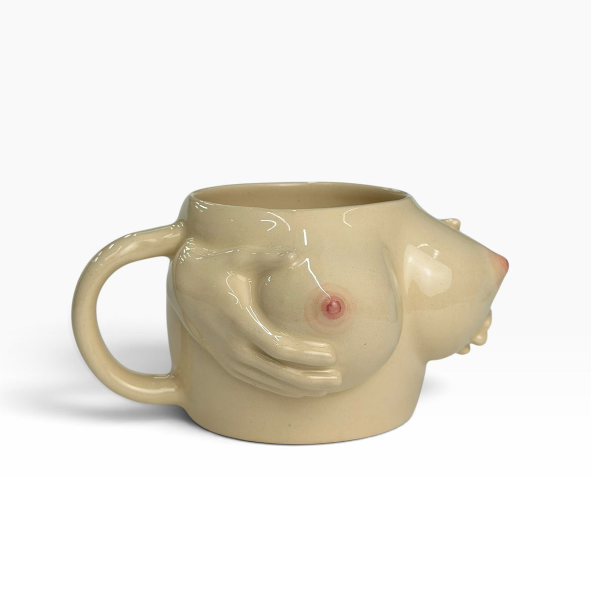 Ceramic Mug with Hands & Boobs