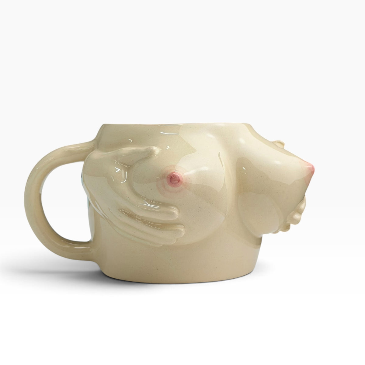 Ceramic Mug with Hands & Boobs