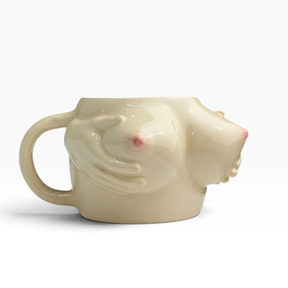Ceramic Mug with Hands & Boobs