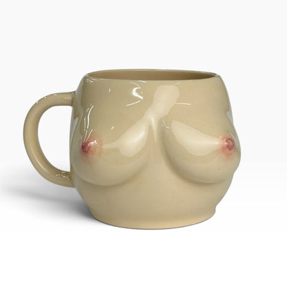 Ceramic Mug with Sculpted Boobs