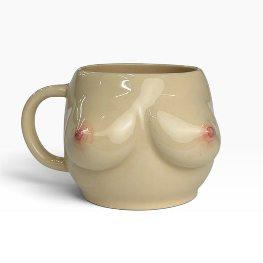 Ceramic Mug with Sculpted Boobs