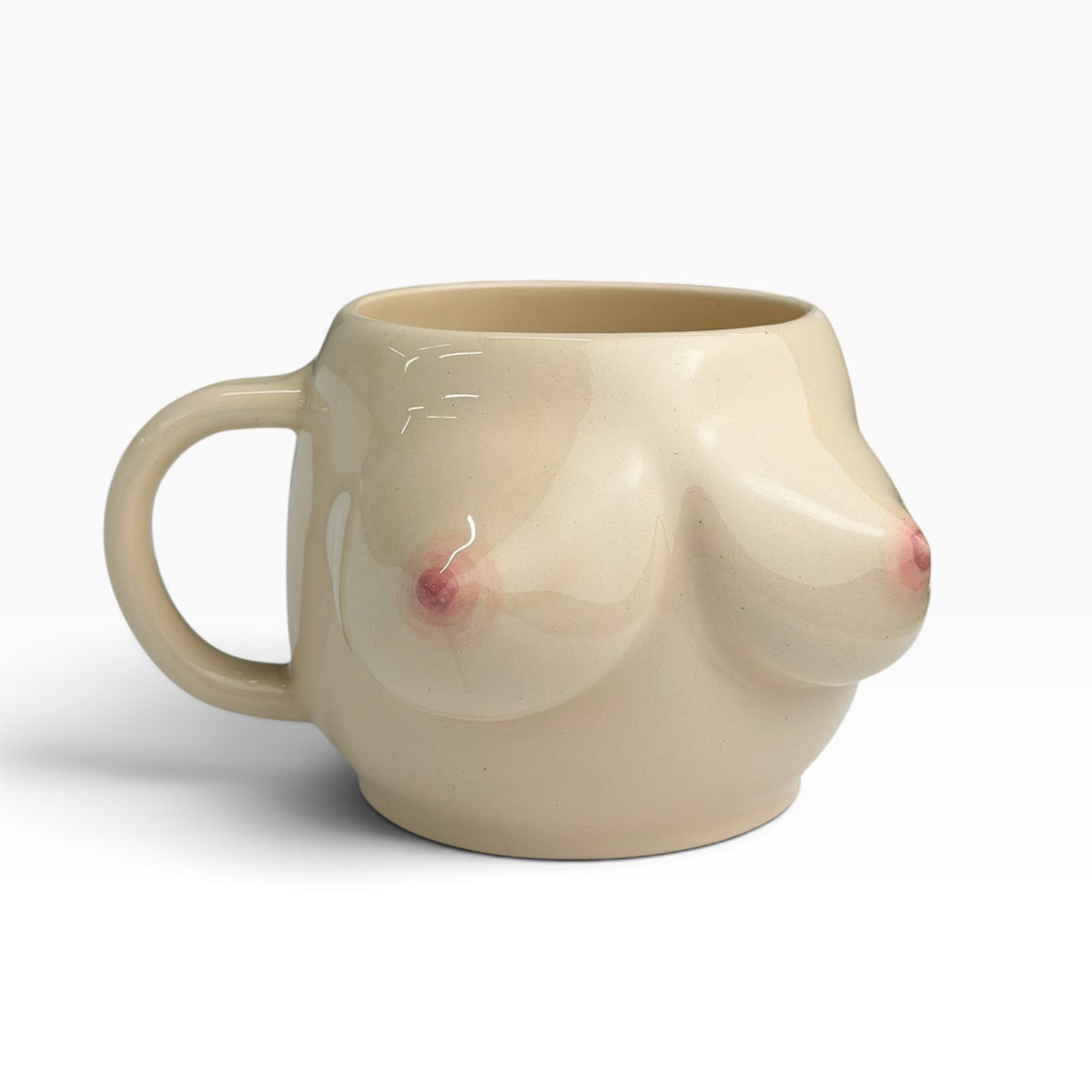 Ceramic Mug with Sculpted Boobs